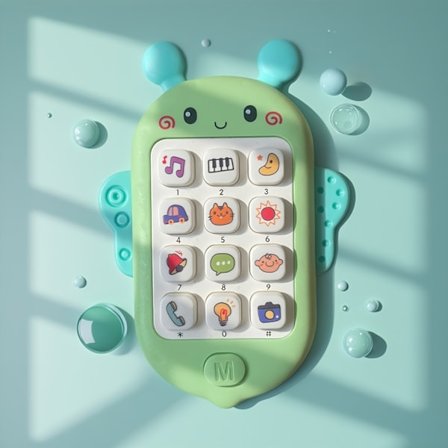 Musikaliskt Biet Leksakstelefon, Tidig Inlärningsenhet - Batteri Ingår Ej, Inbyggda Ljus och Sånger, Barntelefon, Idealisk Interaktiv Gåva för Barn a.