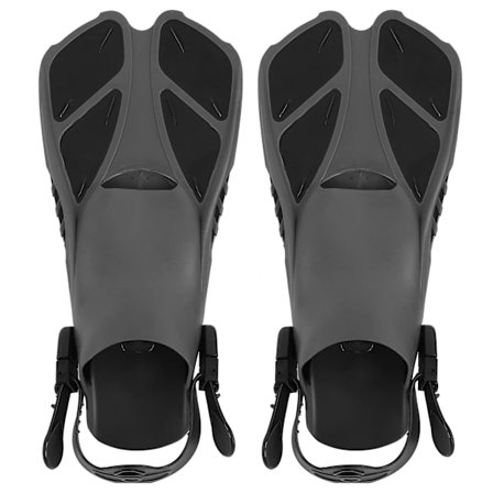 2 stk. Justerbare snorkel finner Blød TPR Åben Hæl Lange Dykkerfinner til SvømningXL