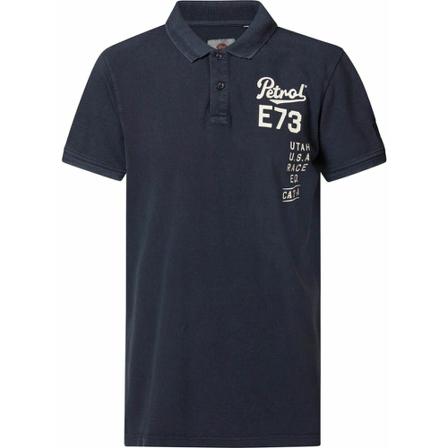 Petrol Polo Logo Special Dye Blå, Herre