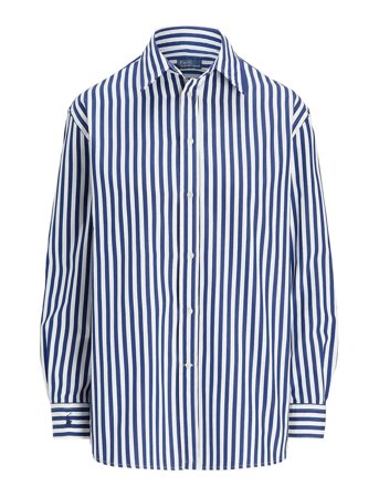 Polo Ralph Lauren | Oversize Fit Striped Cotton Shirt | XS