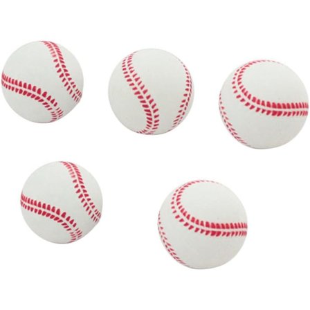 Myk baseball gummipraksis sprettball for nybegynner sportstrening øvelse 2,8 tommer 5PCS