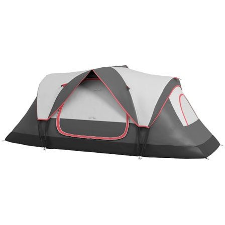 Rootz 2 Room Camping Tent - Partition Telt - Family Outdoor Shelter - Rain Protection - 450 cm x 215 cm x 180 cm