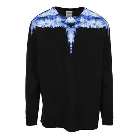 Marcelo Burlon T-shirt Sort, Herre Langærmet