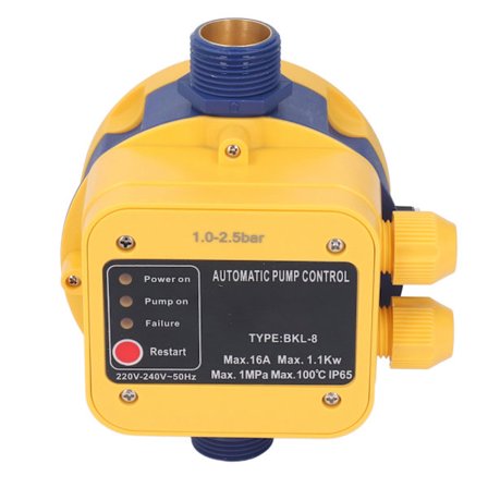 Vattenpumps tryckströmbrytare Automatisk tryckregulator 1,0 till 2,5 Bar 220V till 240V för hemledning