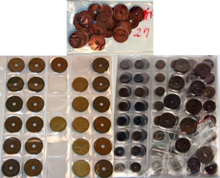 Danmark - Møntsamling i løse møntlommer