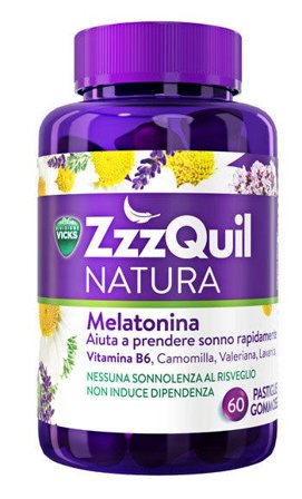 ZzzQuil NATURA 60 Pastiglie Gommose Melatonina Camomilla