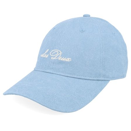 Les Deux - Blu unconstructed Cappellino - Washed Denim Blue Dad Cap @ Hatstore