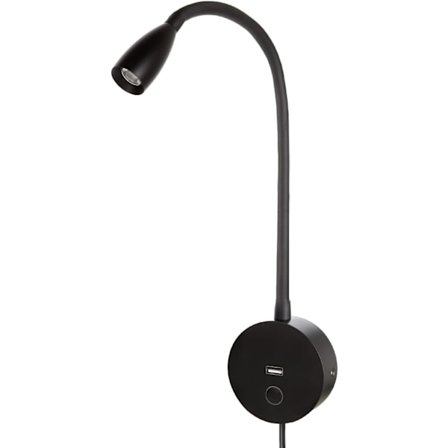 Varmhvit 3000K Veggleselampe Sengelamper med USB C, ZQKLA