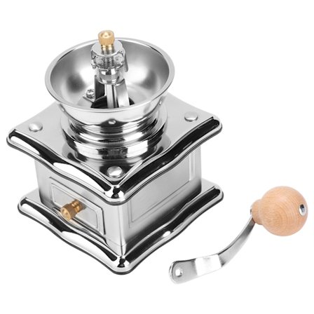 Manuell kaffekvarn i rostfritt stål för hushållsbruk, fyrkantig form, köksmalningstillbehör