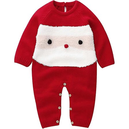 Julebeklædning til baby Nyfødte baby drenge sparkedragt Første jul pigetøj størrelse 90