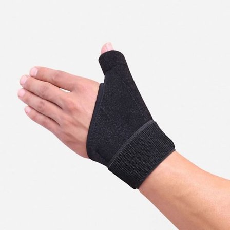 Peesituki ranteelle peukalotuella MUSTA VASEN VASEN