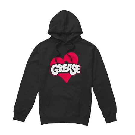 Grease Herr Hjärta Hoodie S Svart
