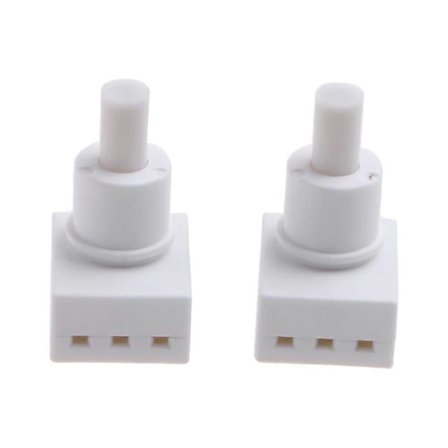 Set med 2 vita infällda strömbrytare