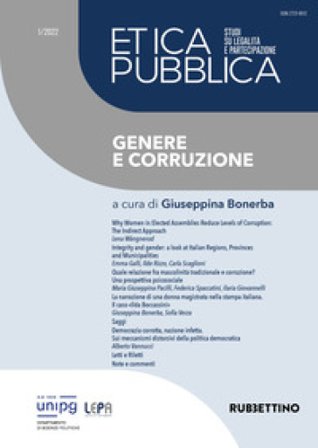 Etica pubblica. Studi su legalità e partecipazione (2022). Vol. 1: Genere e corruzione