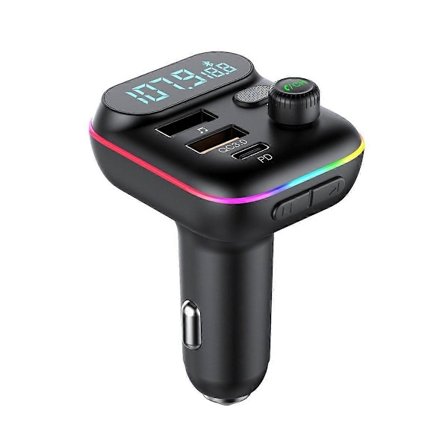 T70 Bil Bluetooth MP3-spelare FM-sändare Universal Snabb USB-laddare Biltillbehör