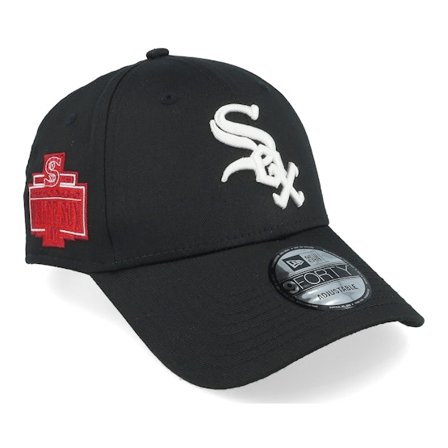 New Era - MLB Preto adjustable Boné - Chicago White Sox World Series Patch 9FORTY Black Adjustable @ Hatstore