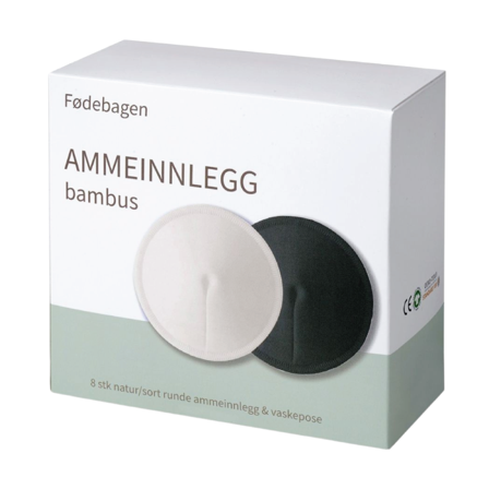 Fødebagen Ammeinnlegg i bambus runde, 8 stk.