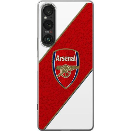 Kompatibelt Mobilskal till Sony Sony Xperia 1 V Moschino Toy teddybjörn med enkel tecknad design, brun björn med vit tröja och tydlig logotyp på s