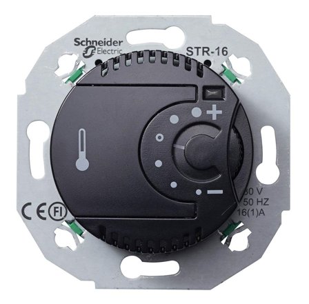 Schneider Electric Renova WDE011624 Rumstermostat 230 V Svart, Värme