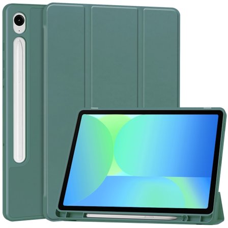 Fodral för Samsung Galaxy Tab S9/S9 FE 2023 Enfärgat skyddsfodral Mörkgrön