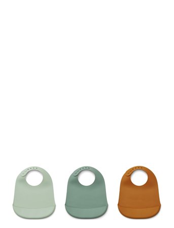 Maru Silic Bib 3-Pack Home Meal Time Bibs Multi/mønstret Liewood*Betinget Tilbud