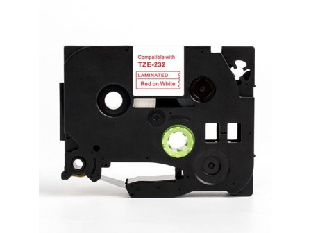 Tape 12mm TZe-232 Röd på Vit - Lyreco - Kontorsmaskiner - Märkmaskiner och tape - Tape - Brother TZ