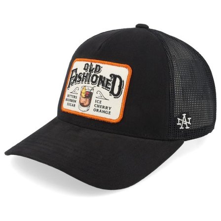 American Needle - Svart trucker Keps - Old Fashion Valin Archive Black A-Frame Trucker @ Hatstore