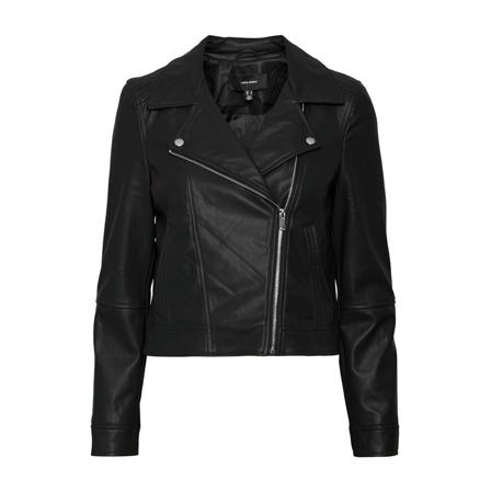 Vero Moda Leather Jacka svart, Dam, Dam, Storlek: L