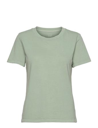 100% Organic Cotton Vintage Crewneck T-Shirt T-shirts & Tops Short-sleeved Vihreä GAP