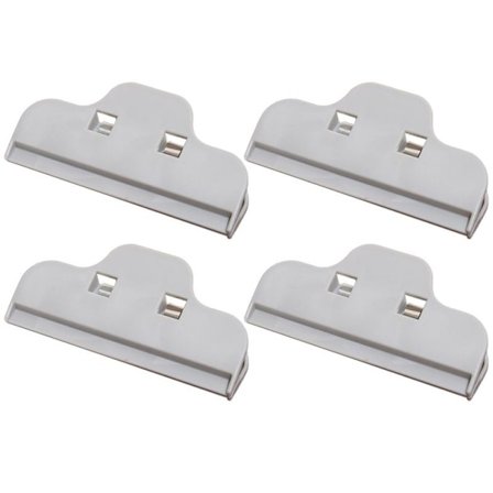 Madklemmer, klemme til chipsposer, brede, robuste, store, grå