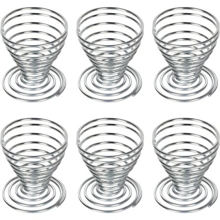 x Ruostumattomasta teräksestä valmistetut spiraaliset munakuppi