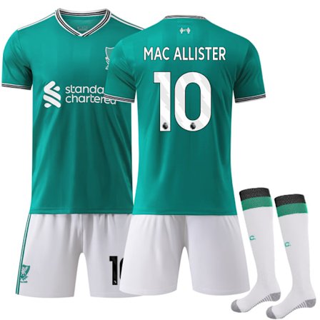 2025-2026 Liverpool Tredje Barn Fotbollströja Kit Nr 10 Mac Allister NR.10 NR.10