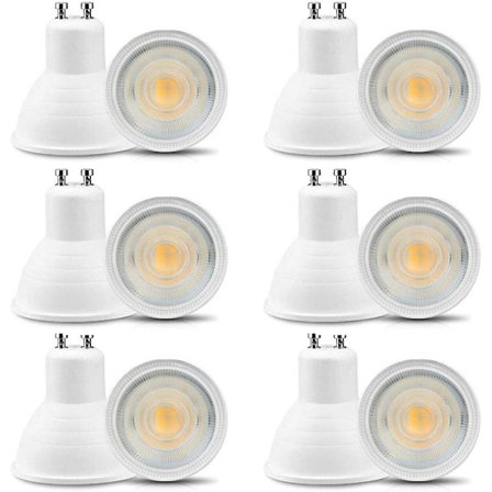 12 Pak Gu10 LED Pærer 6w 220-240v, Varmt Hvidt 3000k, 600lm, Udskiftning