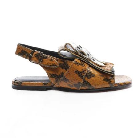 Dries van Noten Pre-owned, Pre-owned Leather sandals Bruin, Dames, Maat:36 EU