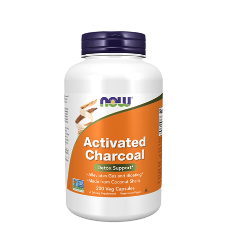 Now Foods Activated charcoal 200 kapslar