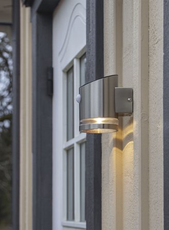 Venicini utelampe solcelle m/sensor - aluminium