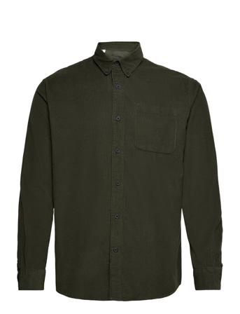 Slhregrick-Cord Shirt Ls W Skjorte Uformell Grønn Selected Homme