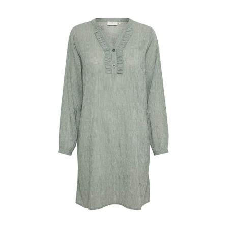 Kaffe Vivian frill tunic Grøn, Dame Hverdagskjoler