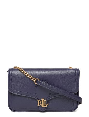 Lauren Ralph Lauren Pebbled Leather Bradley Crossbody Wallet - Navy - ONE SIZE