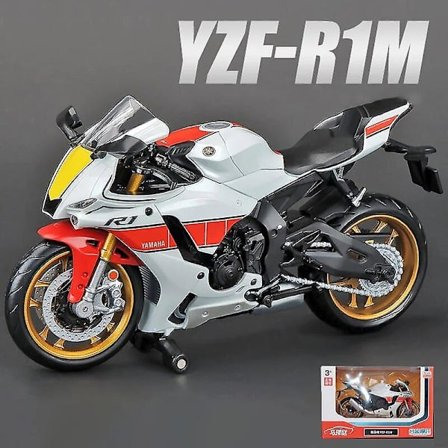 1:12 Yamaha Yzf-r1m 60th Anniversary Motorcykel Model Legetøj Køretøjssamling Autobike Shork-absorber Off Road Autocykel Legetøj Bil Db