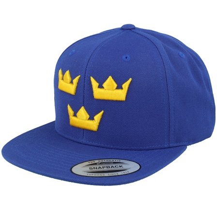 Iconic - Blu snapback Cappellino - 3d Tre Kronor Royal Snapback @ Hatstore