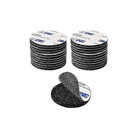 3M Ekstra Stærk Dobbeltsidet Klistermærke, Sort Genanvendelig Selvklæbende Tape Rund 5cm Kraftig Dobbeltsidet Klæbemiddel til DIY/Fotoramme, 20 stk