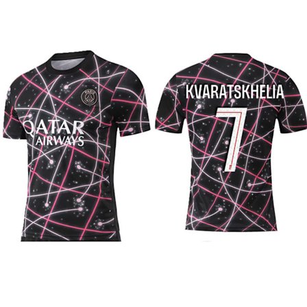 25-26 Paris Saint-Germain F.C. Rosa Special Edition NO.7 KVARATSKHELIA Träningsfotboll T-shirt S-2XL