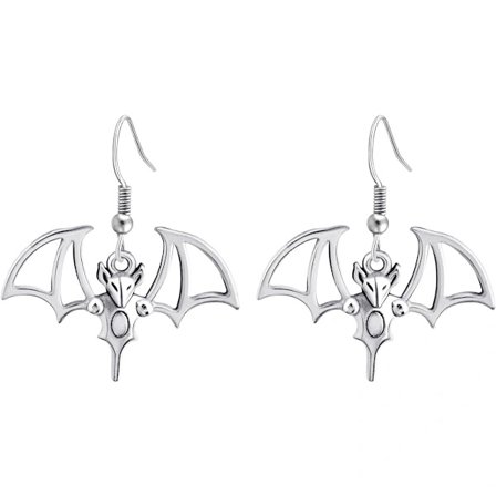 /EA/Halloween-örhängen Silverfladdermus Hängande Örhängen Gotiska Örhängen Djurörhängen Halloween Smycken Presenter till Kvinnor