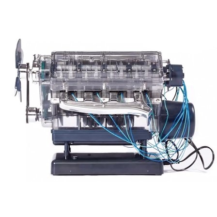 DIY Mini V8 Motor Model Kit Arbejdende Miniature Motor Sølv js-Xin