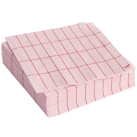 HAY Pattern cocktailservetter 20-pack, pink/red grid | Dukning & Servering > Servetter > Servett | Bagaren och Kocken