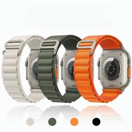 8/7/6/se/5/4 41/45/49mm nylon alpine loop armband för Apple Watch Ultra