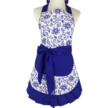 Äitien esiliinat naisille, joissa on taskut, erittäin pitkät siteet, 27,5 x 2