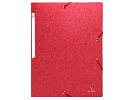 EXACOMPTA Gummibandsmapp 3-klaff A4 röd - Lyreco - Kontorsmaterial - Mappar och plastfickor - Gummibandsmappar 3-klaff - Kartong