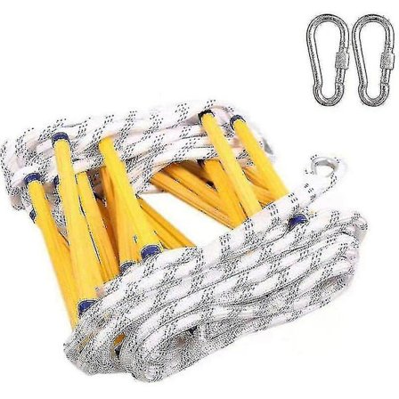 Brandstege Repstege Flamsäker Brandsäkerhetsstege Med 2 Karbinhakar - 3m - 3m-g